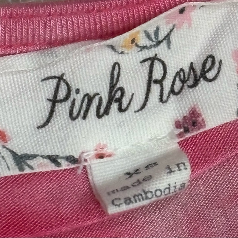 Pink Rose Floral Top